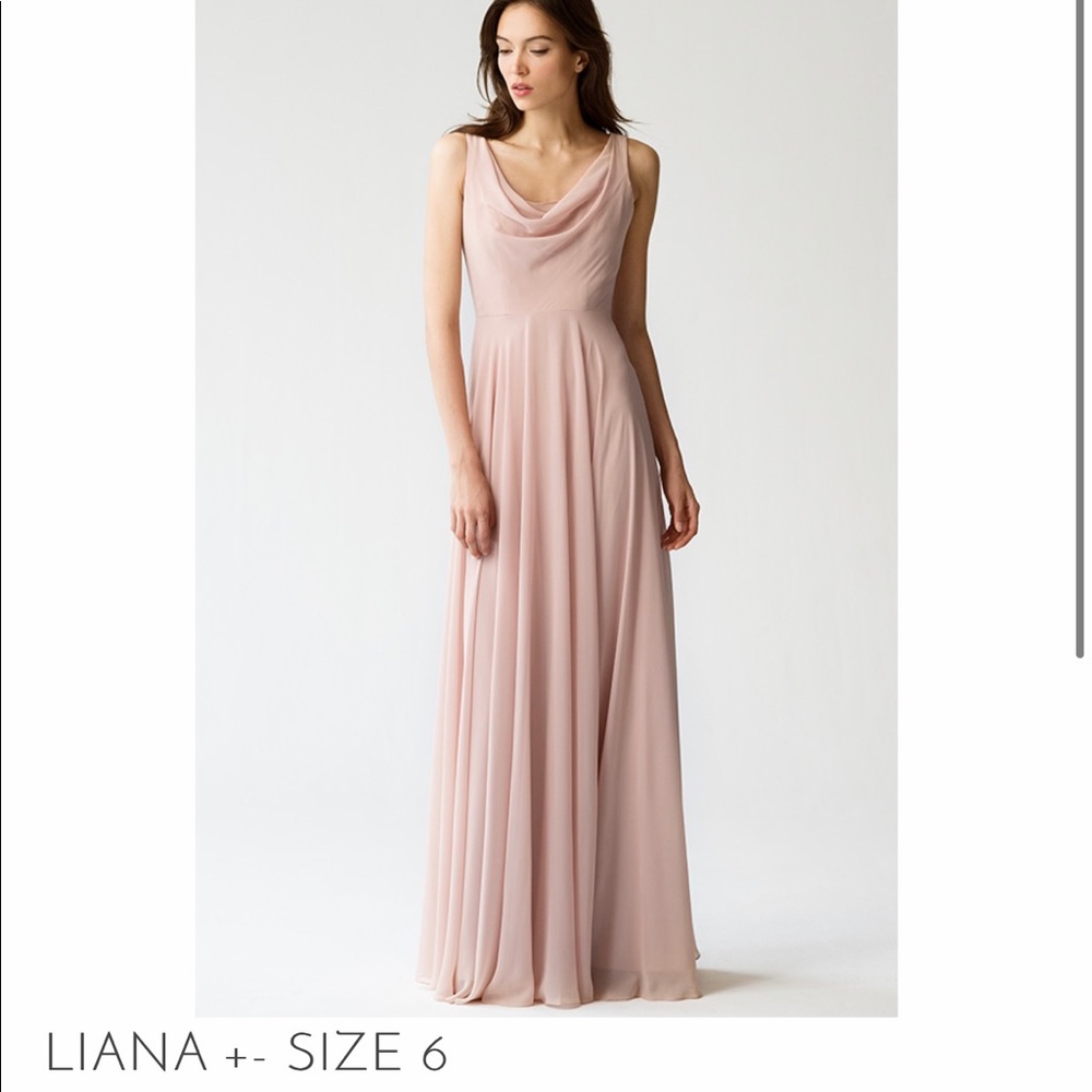 Jenny Yoo ‘Liana Bridesmaid Dress” in Earl Grey